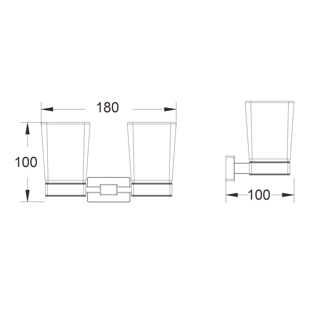 Стакан для ванной комнаты двойной Shevanik SG5622C, белый