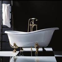 Tresse Epoca Ванна из композита отдельностоящая (170х80хh72/60 см) в комплекте: ножки (4 шт.), слив-перелив, цвет ванны: белый, фурнитура: золото