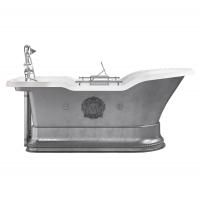 IMPERO PODIUM Ванна 180x87хH76 см. хром, подиум хром, слив/перелив хром+ 2 дек." MIGLIORE"