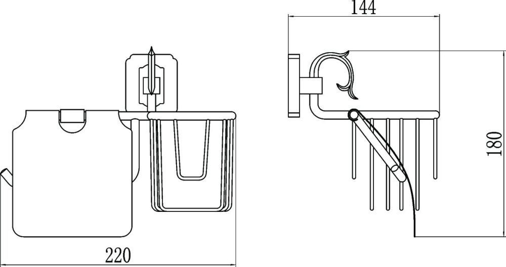 Держатель для туалетной бумаги и освежителя Savol S-L06451, бронза, артикул S-L06451