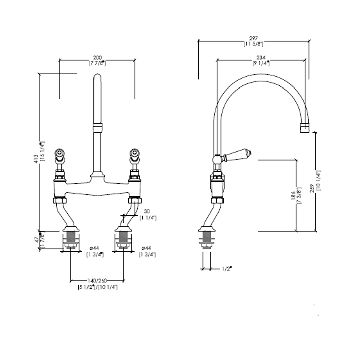 Devon Heritage Смеситель для кухни настенный, цвет никель блестящий, артикул MARF615NKS