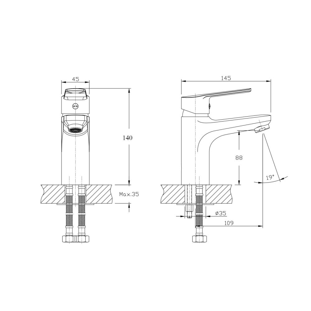 Смеситель для раковины RUSH Balearic (BA3935-11), артикул BA3935-11