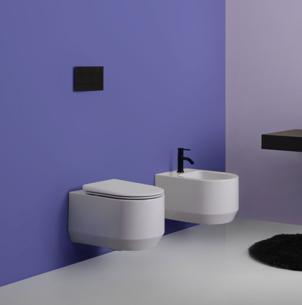 White Ceramic Tao, подвесное биде c крепежом, 53x38x30,5h см, цвет белый глянцевый, артикул W1080401