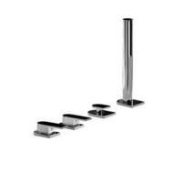 Fantini Mare Смеситель на борт ванны, на 2 источника, 4 отв., с ручн душем, без излива, цвет: хром