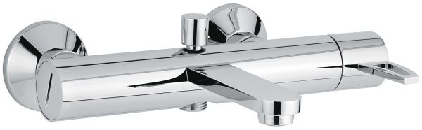 Emmevi Ade, однорычажный смеситель для ванны, ручка со стержнем (излив 18,5 см), без набора для душа, цвет хром