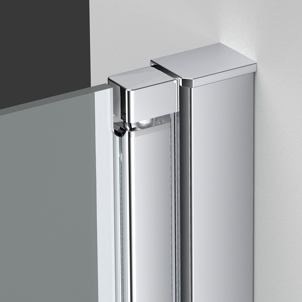 Душевая дверь Alpha VDP-3AL700CLB, черный, стекло прозрачное