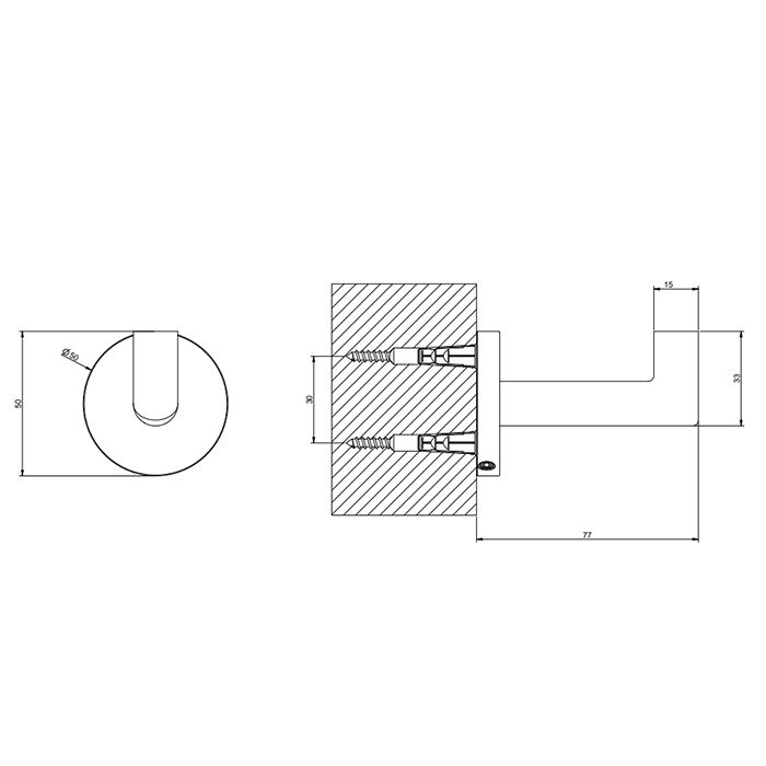 Gessi Tondo Крючок настенный, цвет: хром Gessi Tondo Крючок настенный, цвет: хром