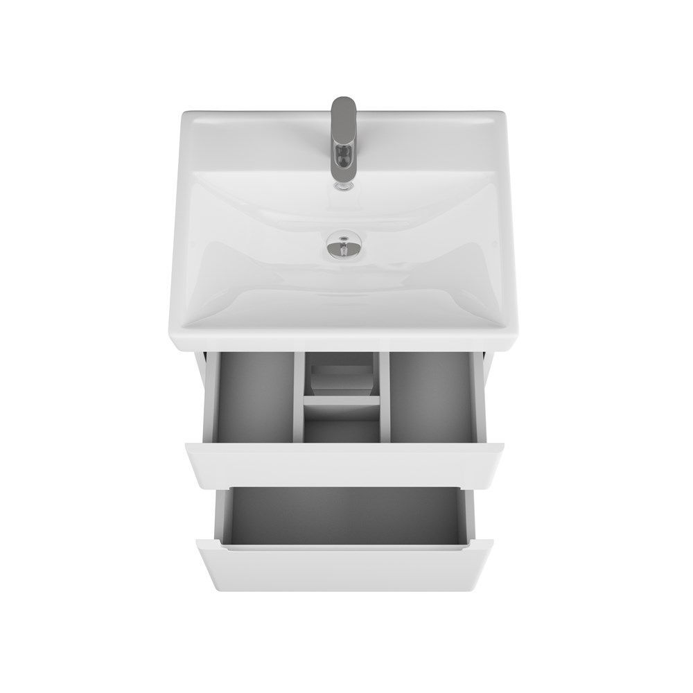 Тумба Nyborg 60, 2 ящика, белая