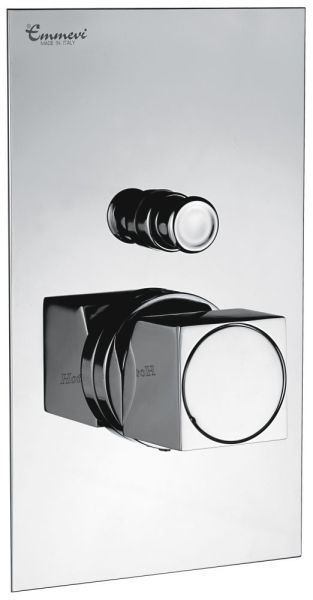Emmevi Siris, однорычажный встраиваемый смеситель для душа с дивертером на 2 выхода, цвет хром