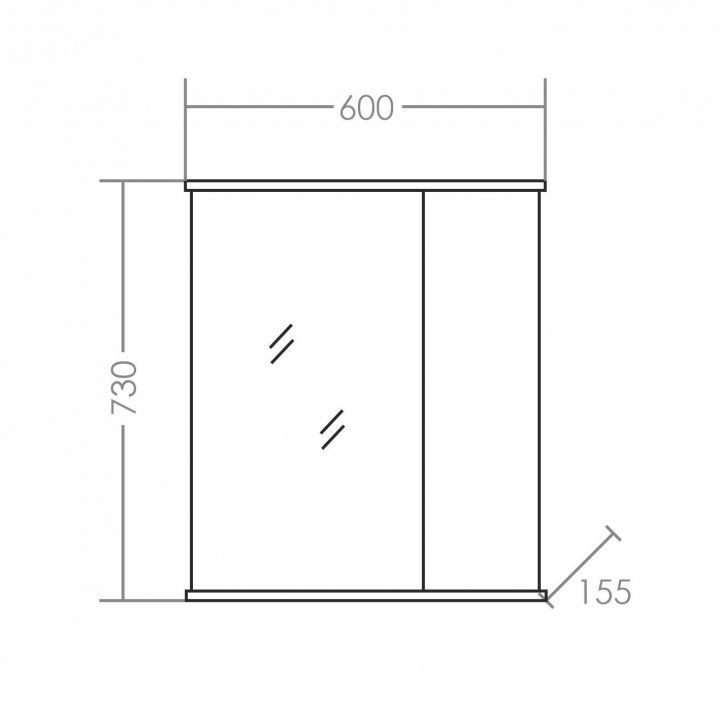 Зеркало "Прима-600" универсальное