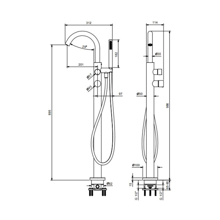 Внутрення часть, Fantini, назначение-для смесителя