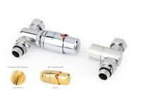 Автоматический терморегулятор прямой G 1/2" НР х G 3/4" НГ (набор) (ЗОЛОТО)