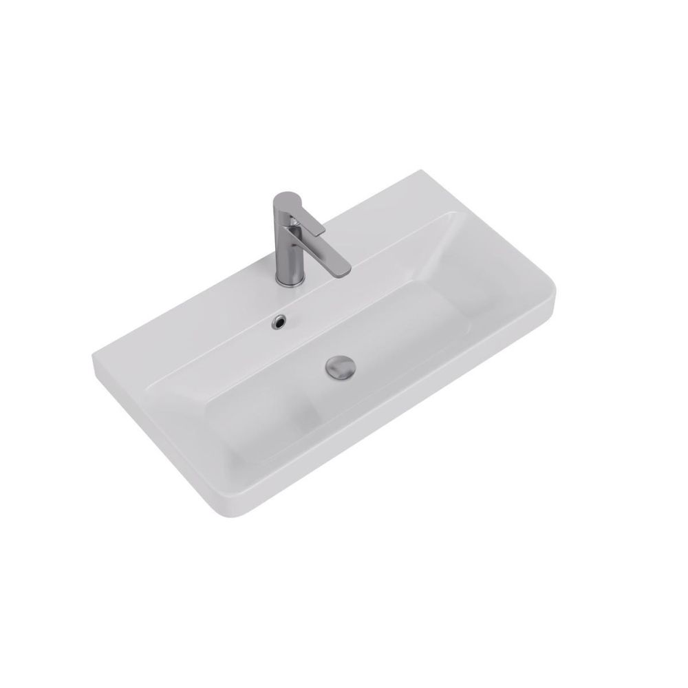 Тумба с раковиной подвесная Dreja Luxury 70 см, белый, артикул 99-2010-com