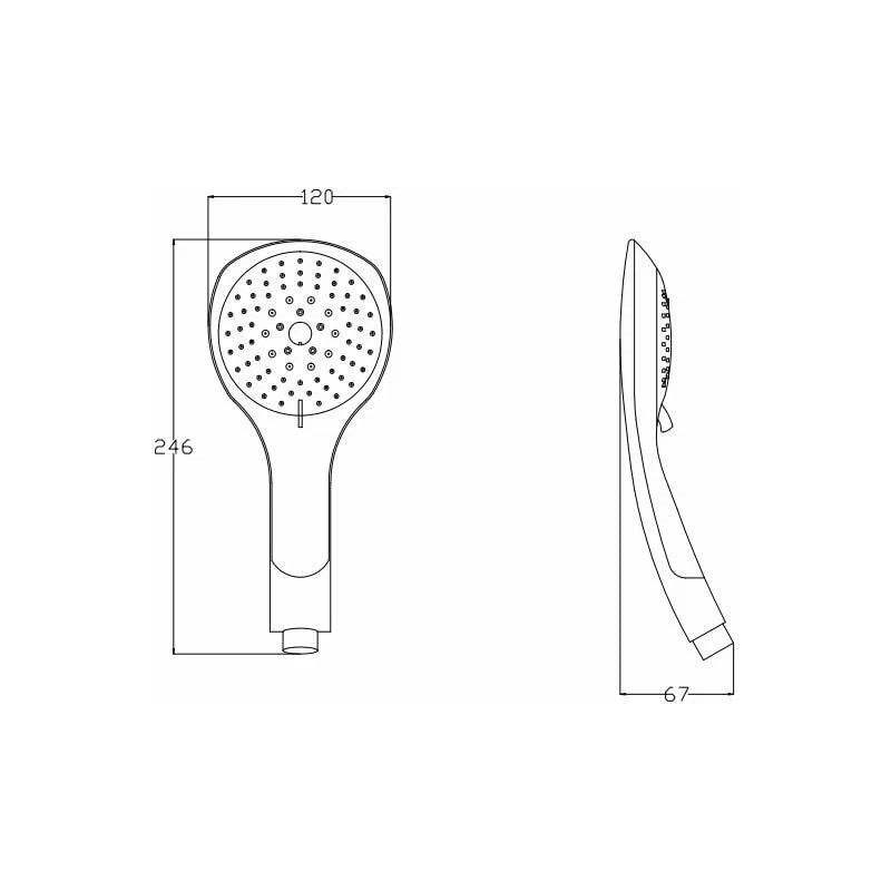 Лейка для душа G.Lauf UHS-1232, хром/белый