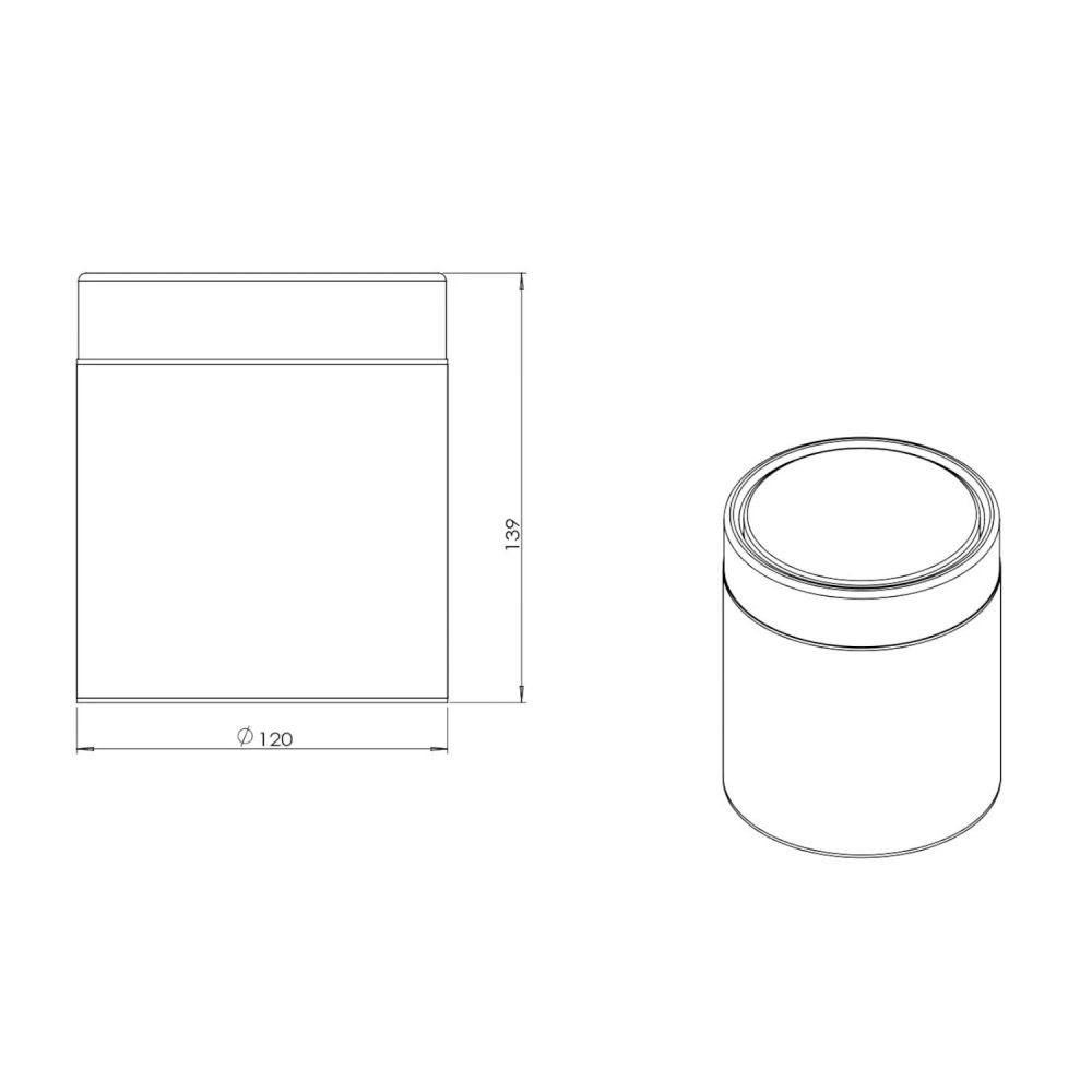 Ведро настольное JAVA S-886-1.5DG, 1.5 литра