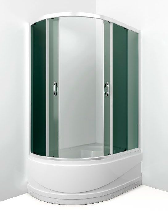 Душевой уголок Erlit Comfort ER0512TR 120x80 профиль Матовый хром стекло тонированное