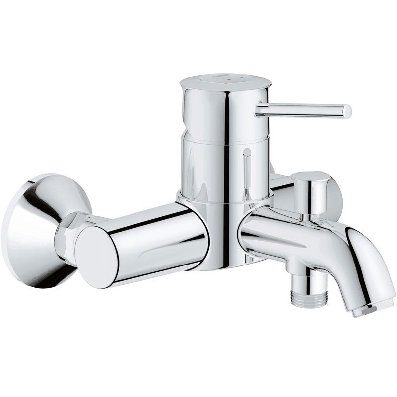 Набор смесителей GROHE BauClassic с душевым гарнитуром, хром (124404) Набор смесителей GROHE BauClassic с душевым гарнитуром, хром (124404)