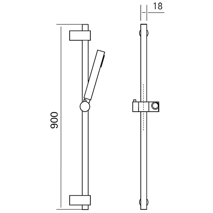 CISAL Xion Душевой гарнитур:ручная лейка,шланг 150 см,штанга 90 см, цвет нержавеющая сталь