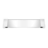 Decor Walther Classic Tab 34 Лоток универсальный 34x12см, прозрачное стекло, цвет: хром