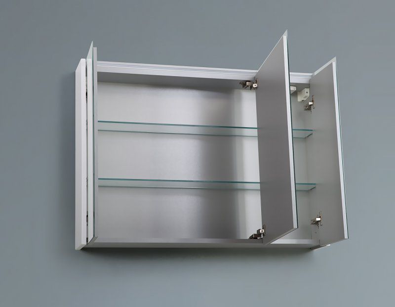 Зеркальный шкаф с тремя распашными дверьми с LED подсветкой дверей CEZARES 84219
