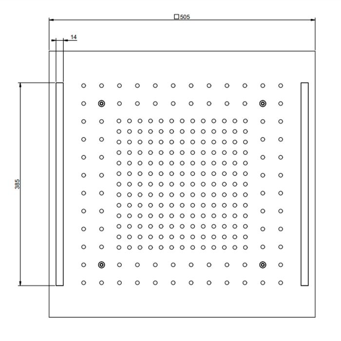 Gessi Colour Декоративная панель 500х500 мм,с подсветкой,  цвет: Black Metal Brushed PVD