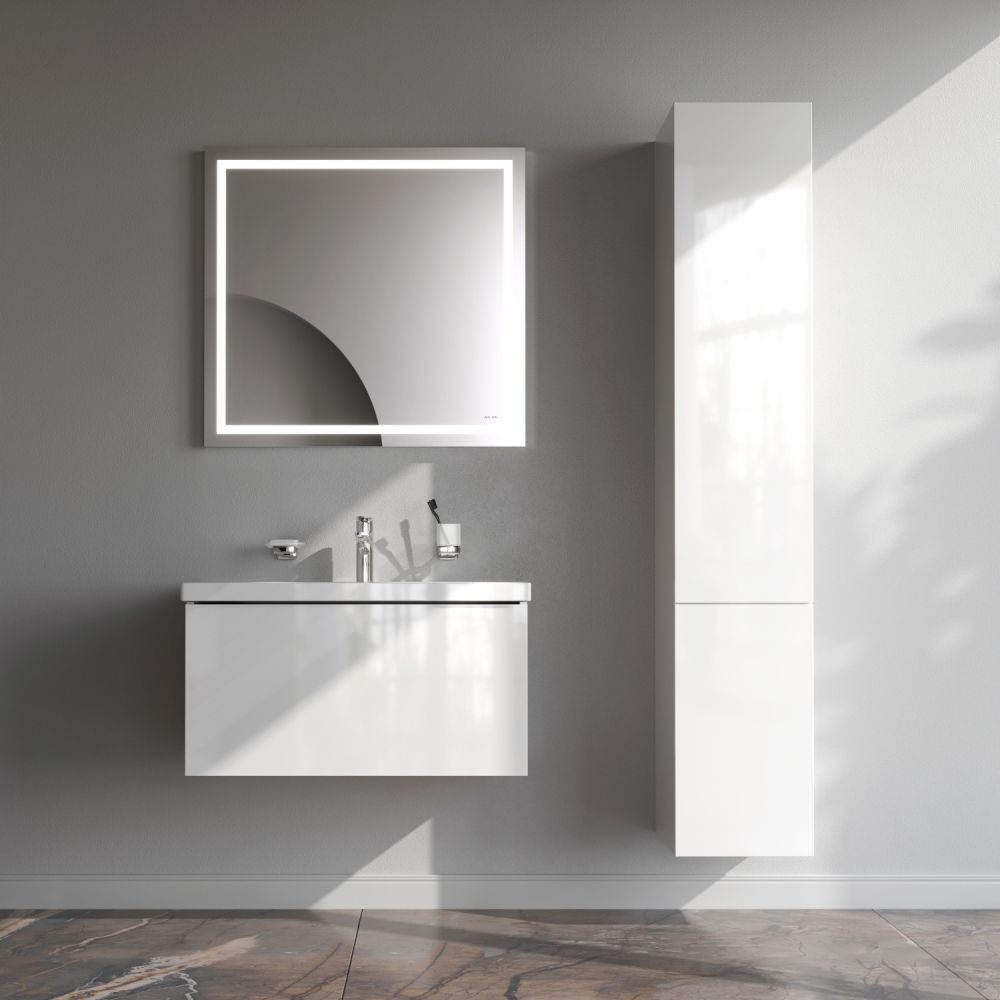 M90FHX07521WG GEM, База под раковину, подвесная, 75 см, 1 ящик push-to-open, цвет: белый, глянец M90FHX07521WG GEM, База под раковину, подвесная, 75 см, 1 ящик push-to-open, цвет: белый, глянец