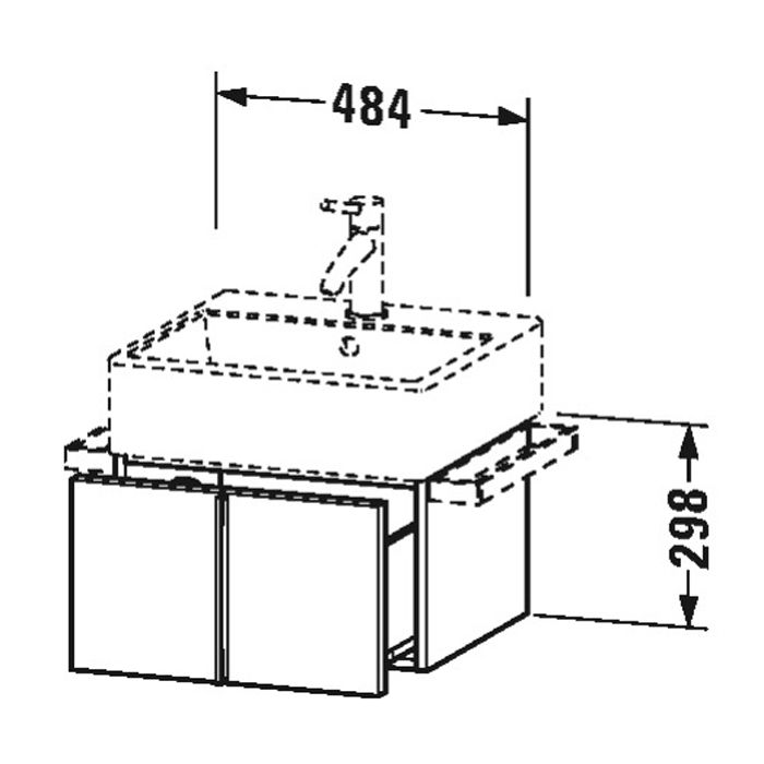 Duravit Vero Air Раковина 50cm, w, с площадкой,с 1 отв. под смеситель, Цвет белый, артикул 2350500000