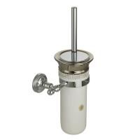 DUBAI / MIRELLA Ершик настенный, керамика белая/swarovski/дек.платина/хром