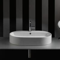 Kerasan Ciotola Раковина-чаша 65х40хh12см, с 1отв., с переливом, цвет: белый матовый