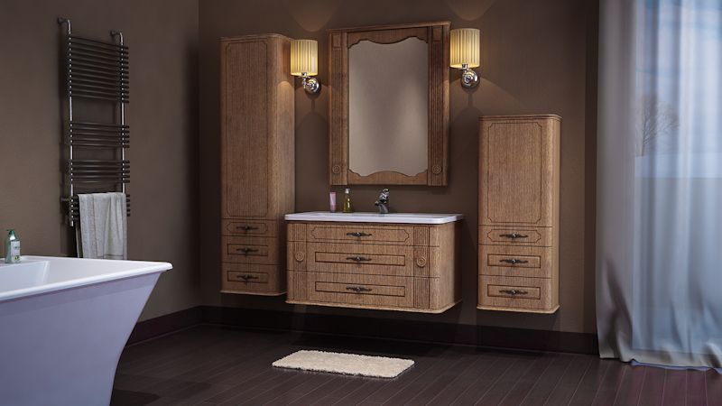 Раковина Florentina Аллегро 80 см 10.020.00800.001, белая, артикул 10.020.00800.001