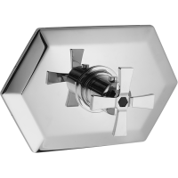 CISAL Cherie Внешняя часть встраиваемого термостатического смесителя для душа, цвет хром/черный