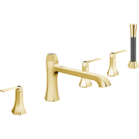 CISAL Cherie Смеситель на борт ванны на 5 отверстий,излив 210 мм, цвет золото/черный матовый