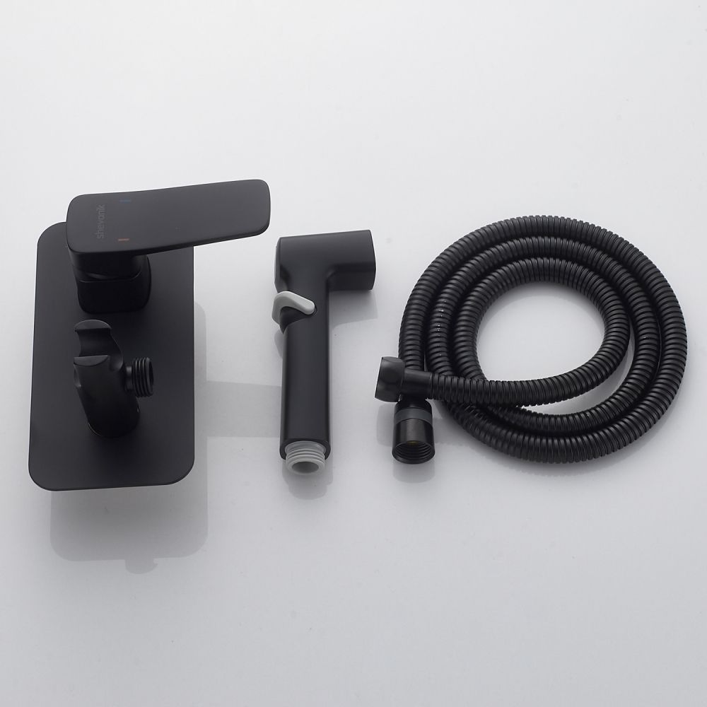 Гигиенический душ со смесителем Shevanik S9905H, черный, артикул S9905H