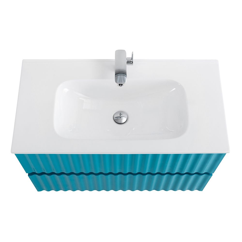 ELEGANT База под раковину подвесная с двумя выкатными ящиками, с LED подсветкой ручек. Бирюзовый Матовый, 870x469x550 AM-ELEGANT-900-2C-SO-TM-LED, артикул AM-ELEGANT-900-2C-SO-TM-LED
