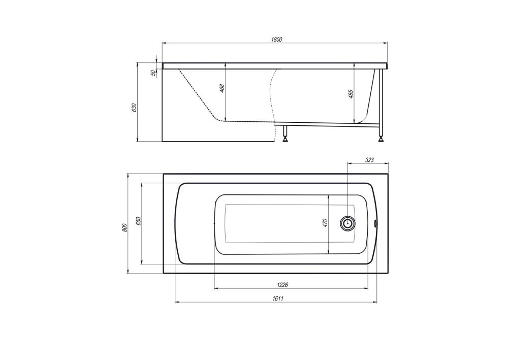 Акриловая ванна Royal Bath  VIENNA RB953507 180x80x63, артикул RB953507