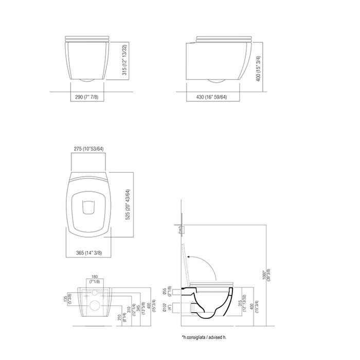 Agape 750 Унитаз подвесной 35.5х57.5х30 см, с крышкой-сиденьем с механизмом Soft close, цвет: белый глянцевый Agape 750 Унитаз подвесной 35.5х57.5х30 см, с крышкой-сиденьем с механизмом Soft close, цвет: белый глянцевый