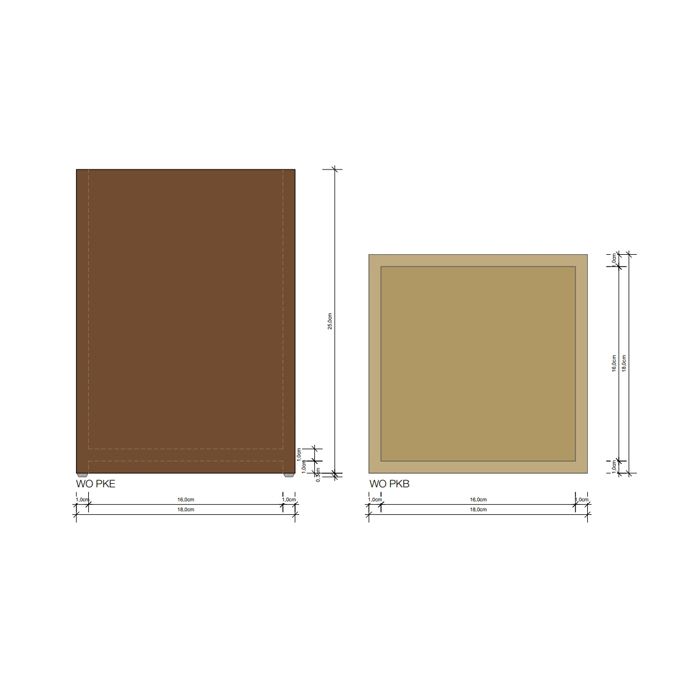 Decor Walther Wood PK Корзина для бумаги 18x18x25см, цвет: темный ясень ЗАКАЗ ПО ЗАПРОСУ, артикул 0925785