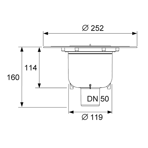 Сифон вертикальный DN50 Сифон вертикальный DN50