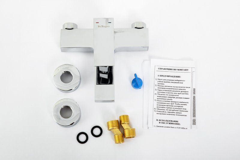 ROMANO Смеситель для ванны и душа в комплекте с ручным душем, шлангом и держателем, хром ROM-VASM-CRM, артикул ROM-VASM-CRM