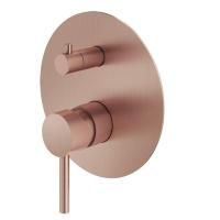 Plumberia Selection IXO Внешняя часть встраив. смесителя д. душа на 2-3 вых.с мех. девиатор, использ.с Box INT9036, накл.d.170mm нерж.сталь, браш.медь