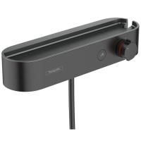 Смеситель для душа, Hansgrohe, ShowerTablet Select, тип открывания воды-вентильный, тип регулирования воды-термостатический картридж, монтаж-настенный,  с кнопкой ручной душ, держатель ручного душа встроенный в полку, материал рукояток-пластик, полка из п Смеситель для душа, Hansgrohe, ShowerTablet Select, тип открывания воды-вентильный, тип регулирования воды-термостатический картридж, монтаж-настенный,  с кнопкой ручной душ, держатель ручного душа встроенный в полку, материал рукояток-пластик, полка из п