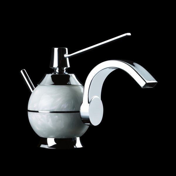 Mariner Perle, однорычажный смеситель для биде с загнутым носом с донным клапаном, цвет красный