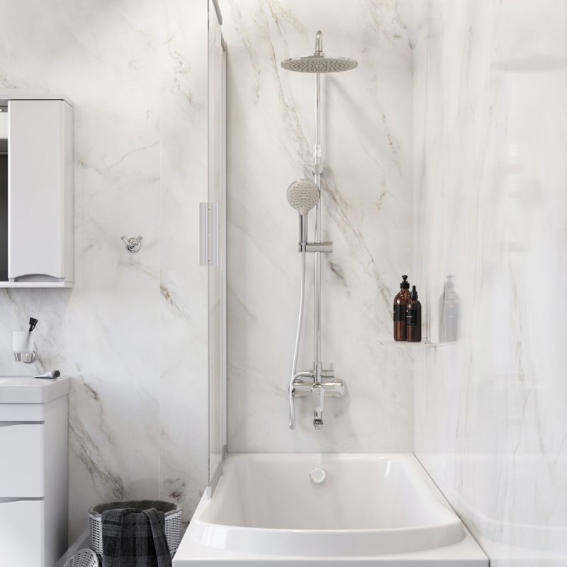 Комплект акриловой ванны AM.PM Like 170x70 WK80EE без гидромассажа с душевой системой со шторкой и аксессуаром Комплект акриловой ванны AM.PM Like 170x70 WK80EE без гидромассажа с душевой системой со шторкой и аксессуаром