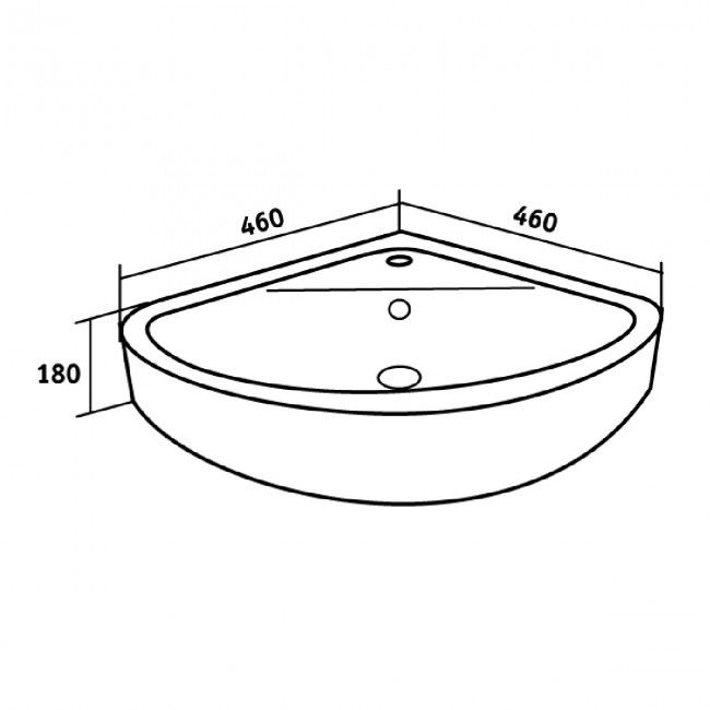 УМЫВАЛЬНИК RUNO мебельный Rosa Элегия угловой (00000000948), артикул 00000000948