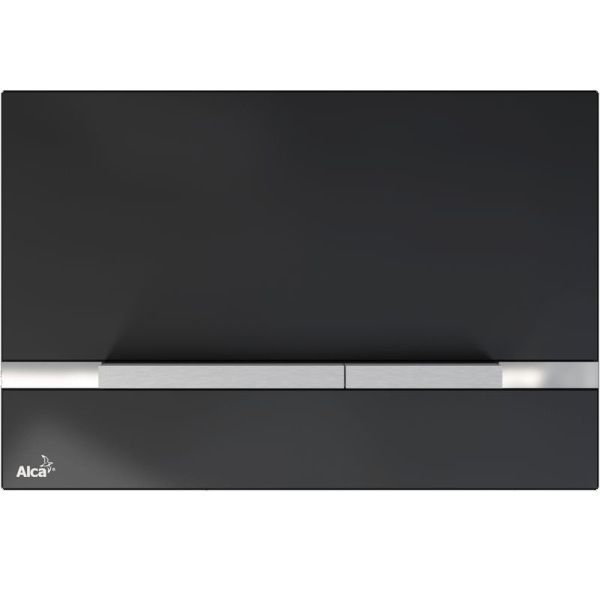 Клавиша смыва Alcaplast Flat Stripe Glass STRIPE-GL1204 Черная