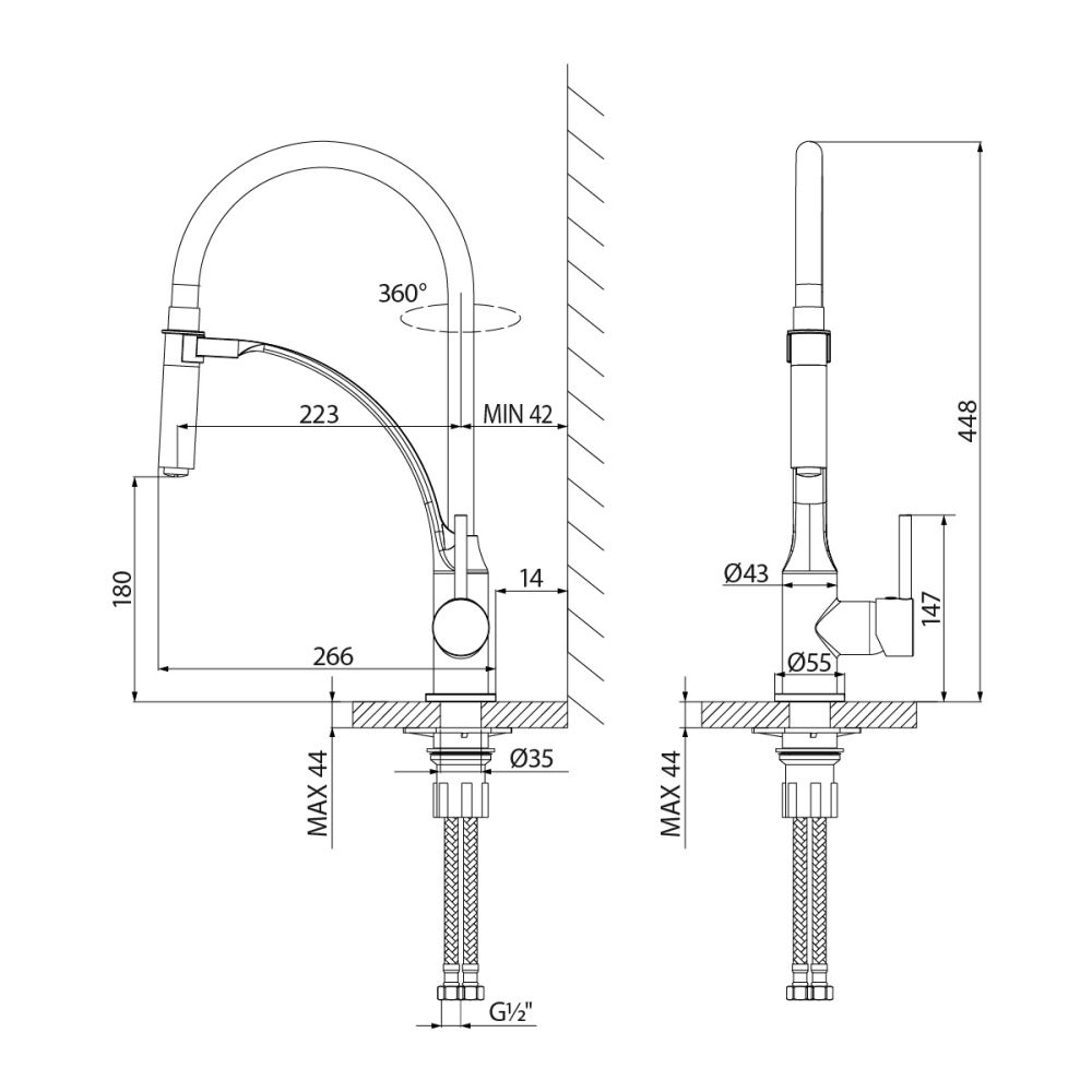 Смеситель для кухни Lemark Soul (LM6007BL), артикул LM6007BL
