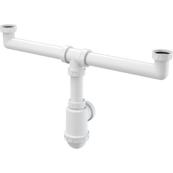 Сифон для кухонной мойки Alcaplast A448-DN50/40 Белый