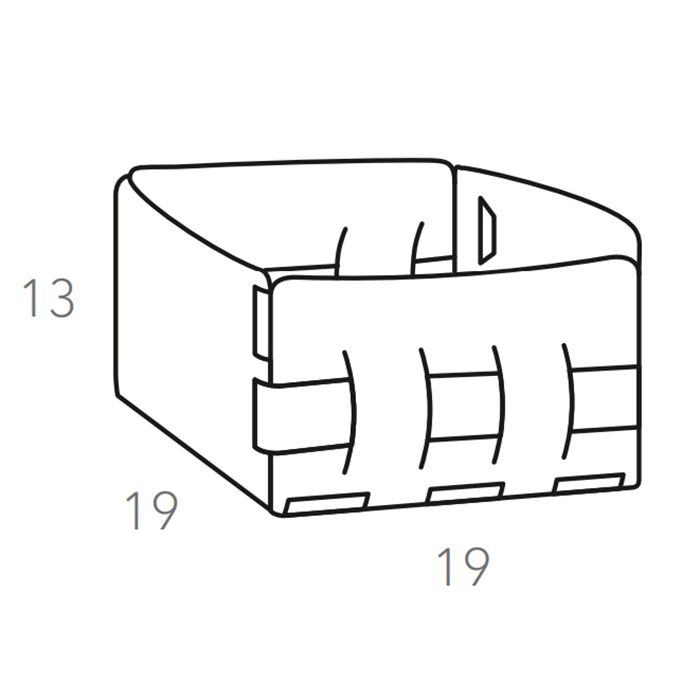Colombo Adj Корзинка Mini Bottega, 19x19H13 см , цвет: пепельная роза/устричный Colombo Adj Корзинка Mini Bottega, 19x19H13 см , цвет: пепельная роза/устричный