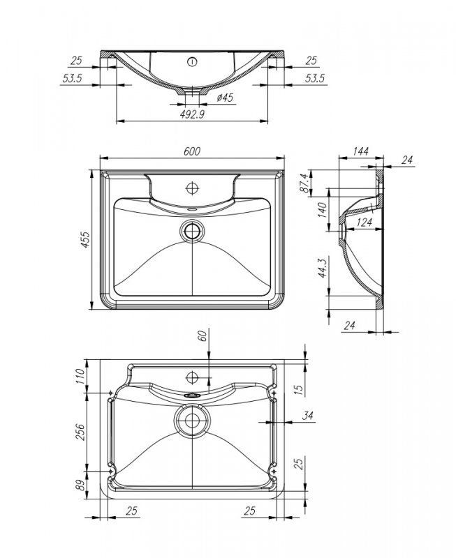 Мебель для ванной комнаты BELBAGNO ALBANO-600-2C-PIA