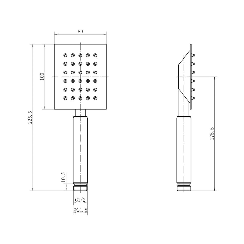 Лейка для душа FASHUN A005-7, черный